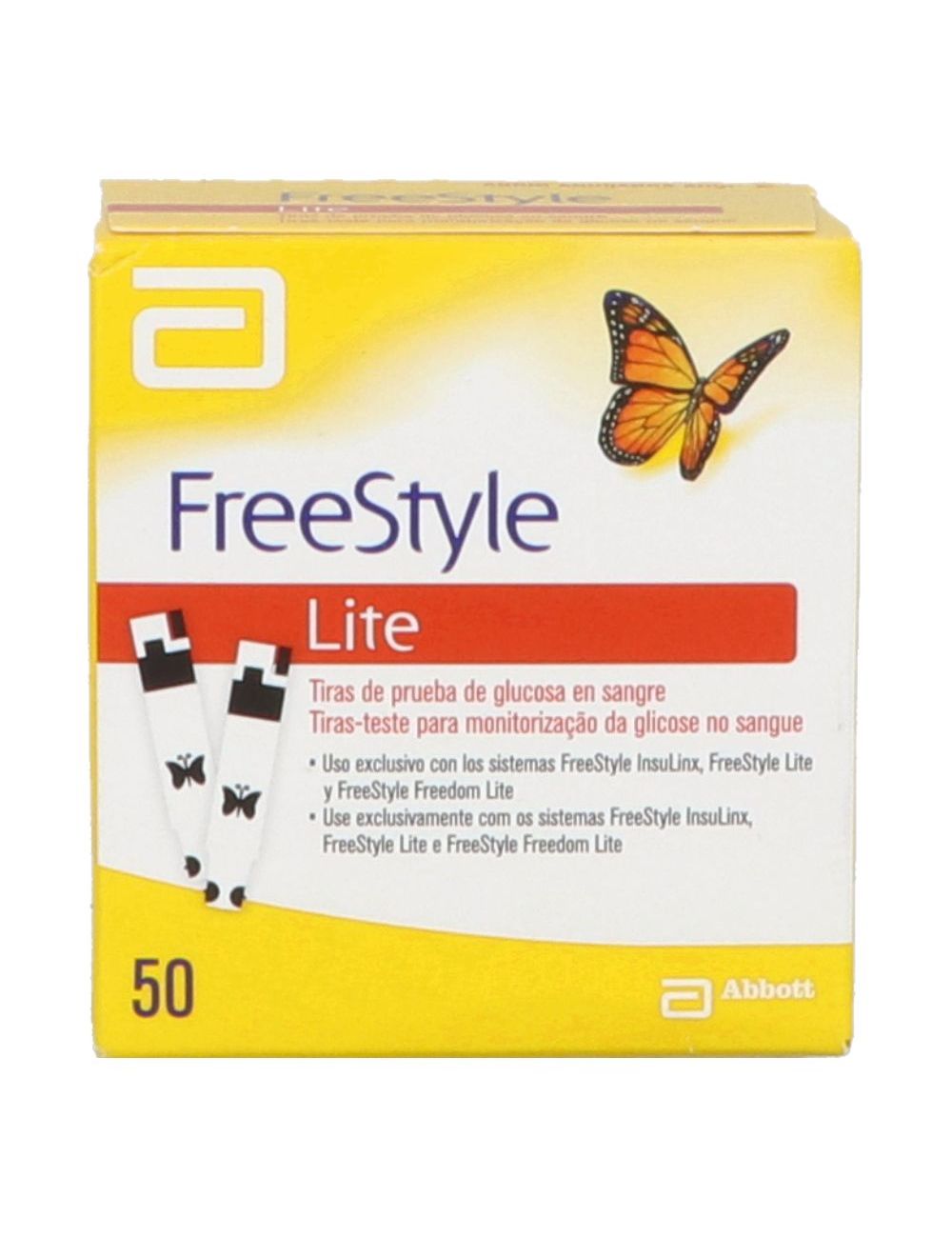 Precio FreeStyle Lite tiras de glucosa 50 pzas | Farmalisto MX