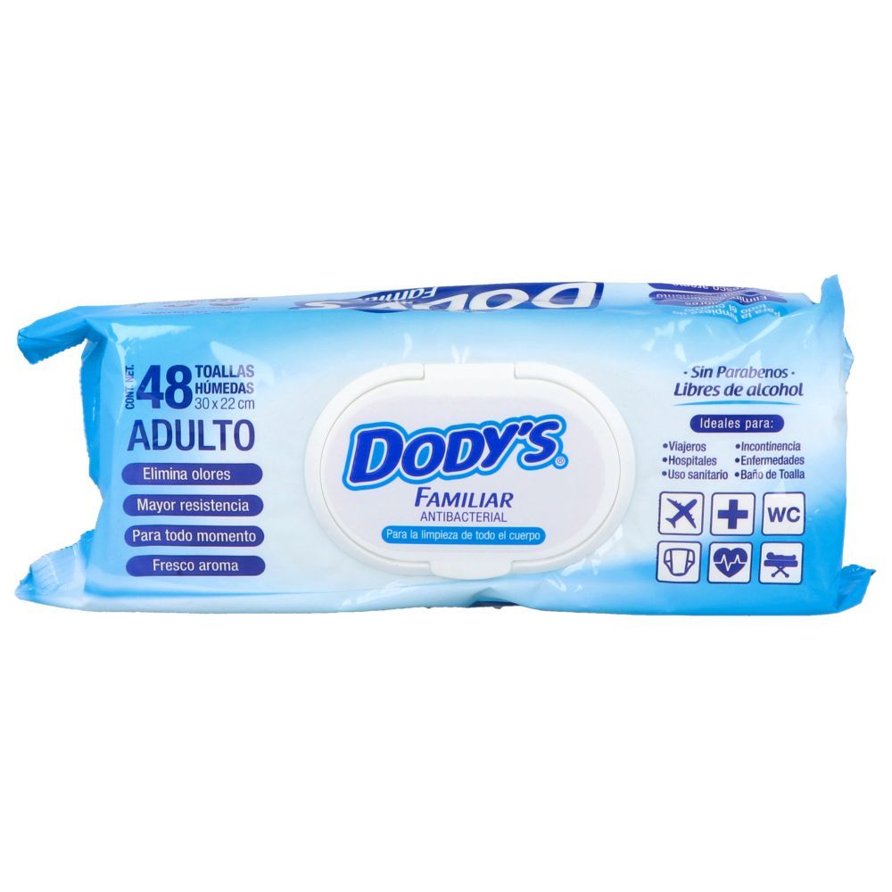Precio Dodys toallas antibacterianas 48 pzs | Farmalisto MX