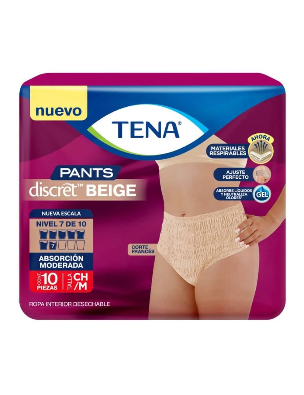 Precio Pants Discret Beige 10 Piezas | Farmalisto MX