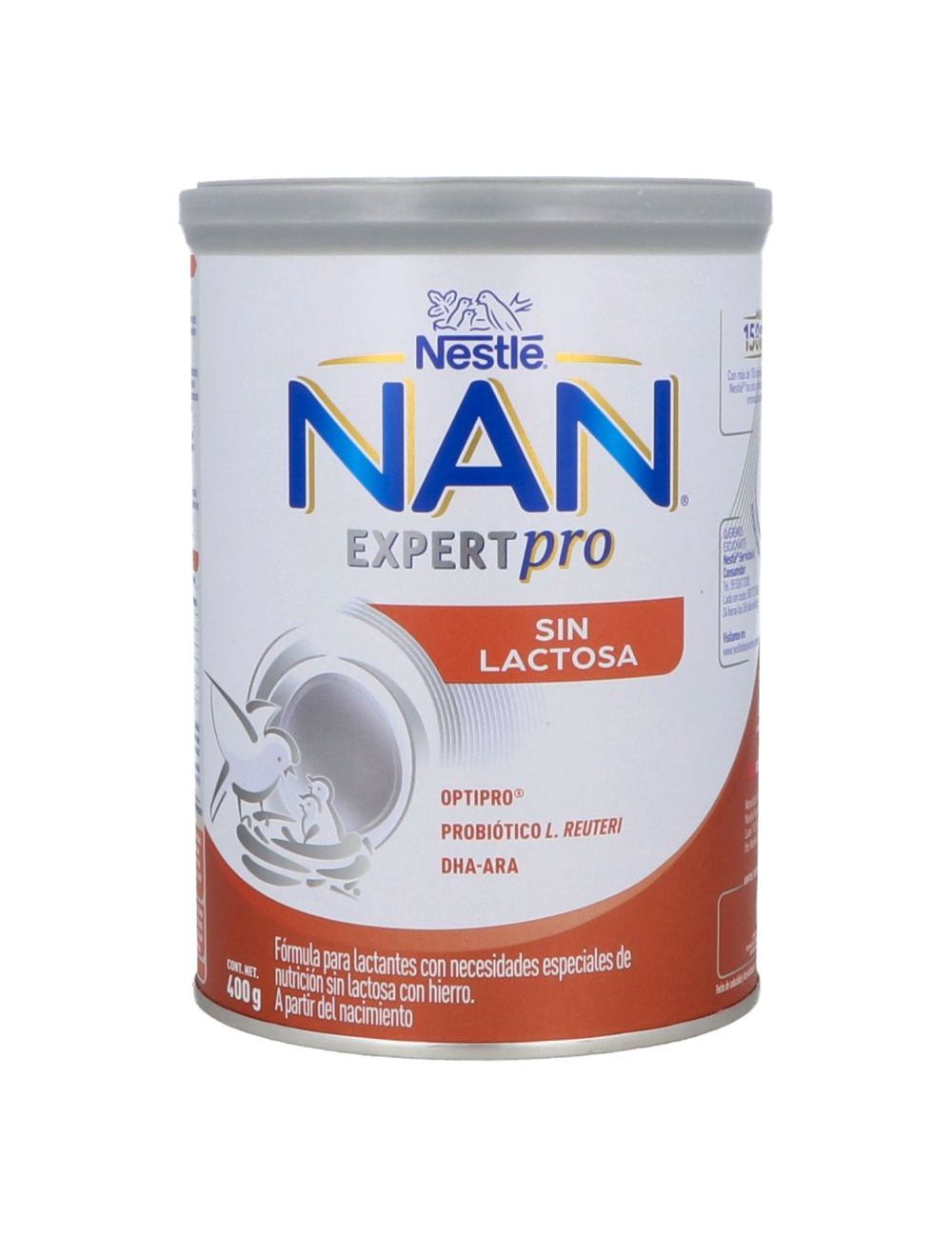 Precio Nan sin lactosa lata con polvo de 400 g | Farmalisto MX