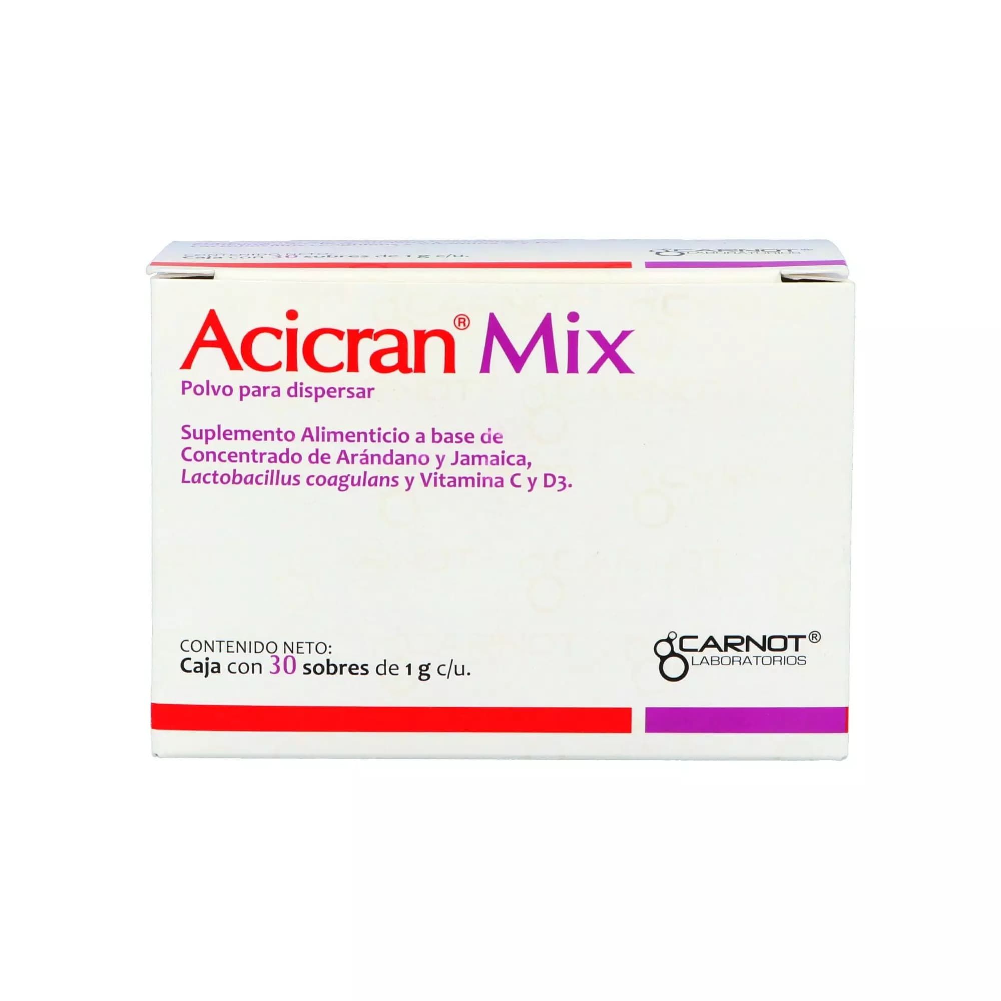 Precio Acicran Mix 30 sobres de 1g | Farmalisto MX