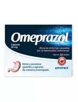 Omeprazol 20 mg Caja Con 30 Cápsulas