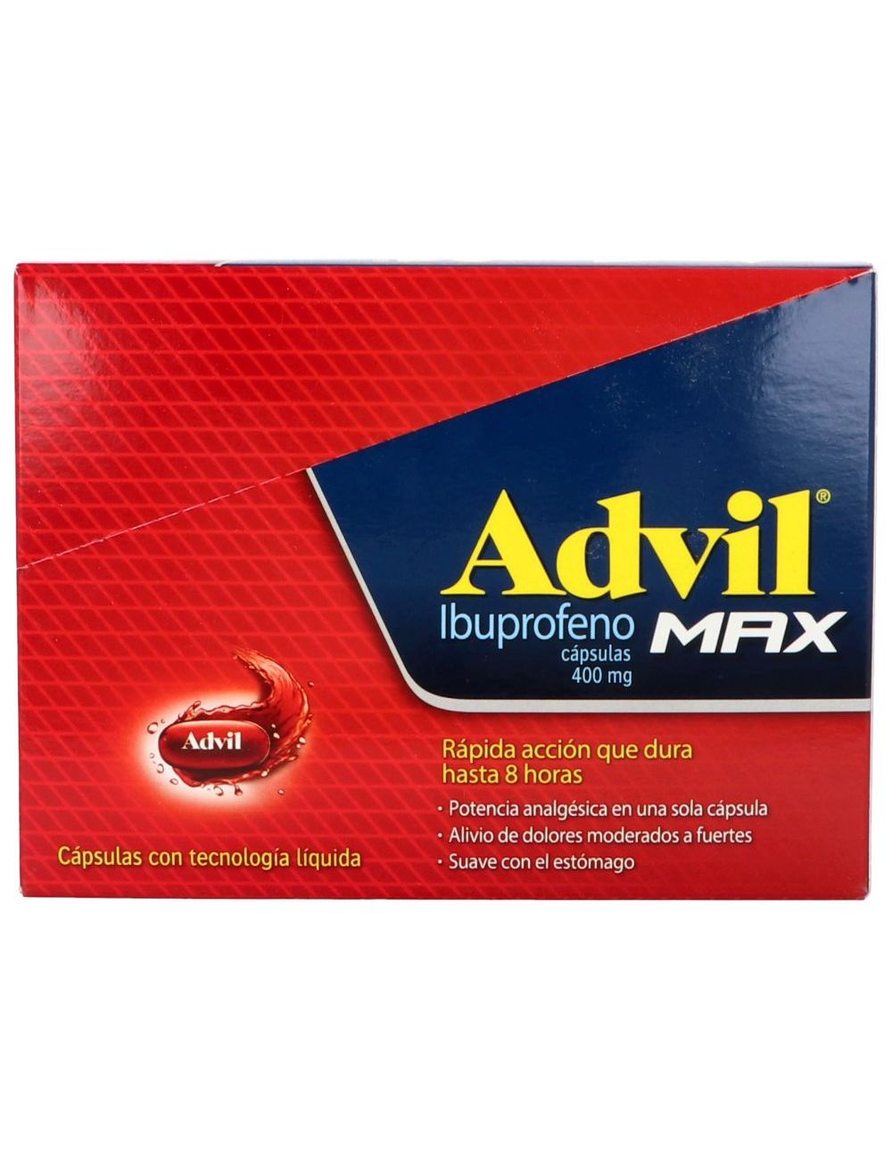 Precio Advil Max 400 mg 12 Cápsulas | Farmalisto MX