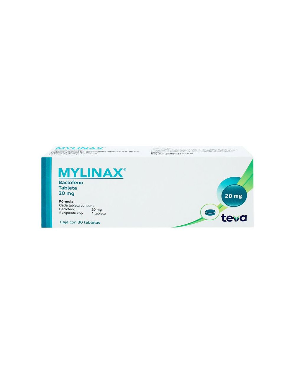 Mylinax 20 mg Con 30 Tabletas