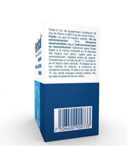 Ferricol 600 mg / 10 mg  Pediátrico Suspensión Frasco con Polvo 45 ml