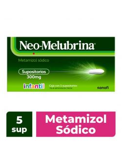 Neo-Melubrina infantil 300 g, 5 supositorios