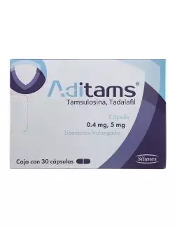 Aditams 0.4 / 5 mg Caja con 30 Cápsulas