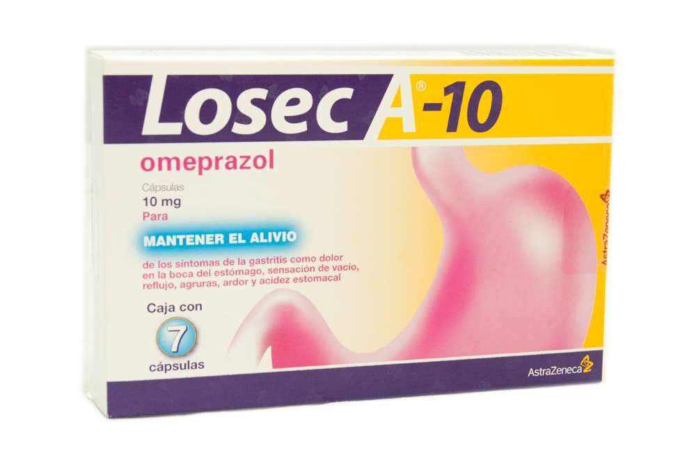 Precio Losec A-10 10 mg con 7 cápsulas | Farmalisto MX