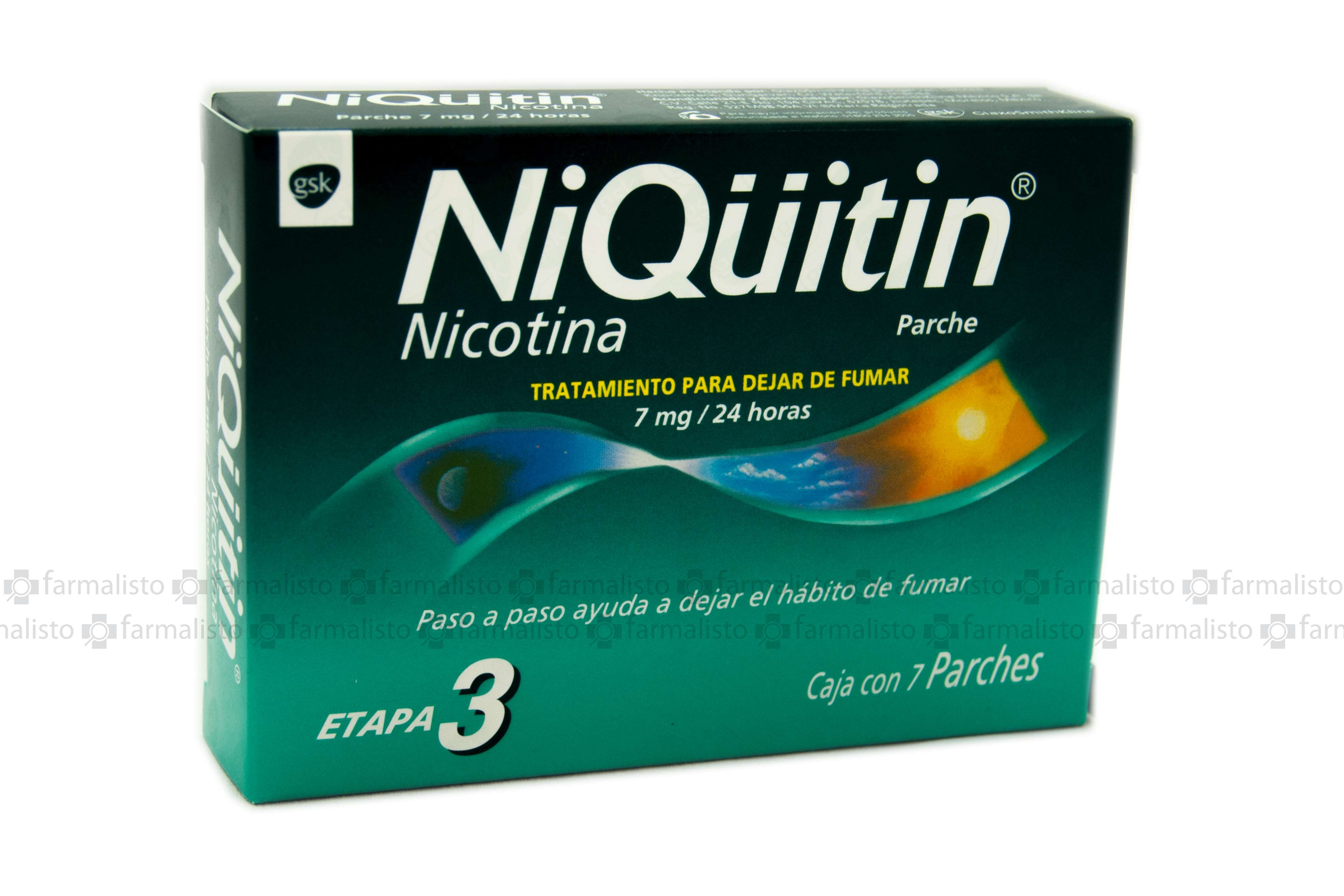 Precio Niqüitin etapa 3 7 mg/24 h con 7 parches | Farmalisto MX