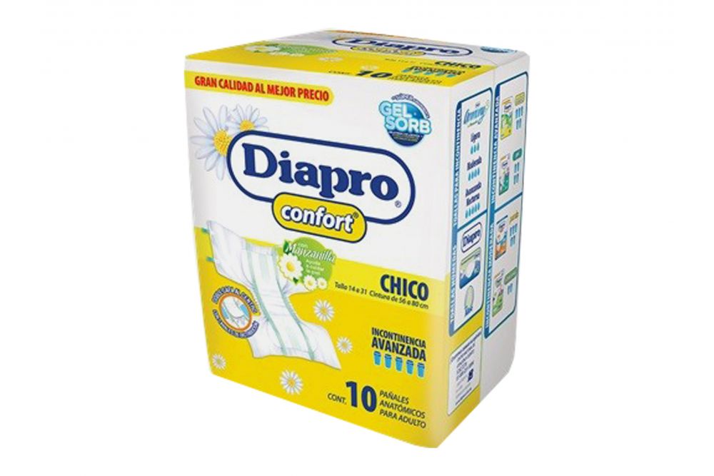 Diapro Confort Pañal Precio Con 10 Piezas En México y DF
