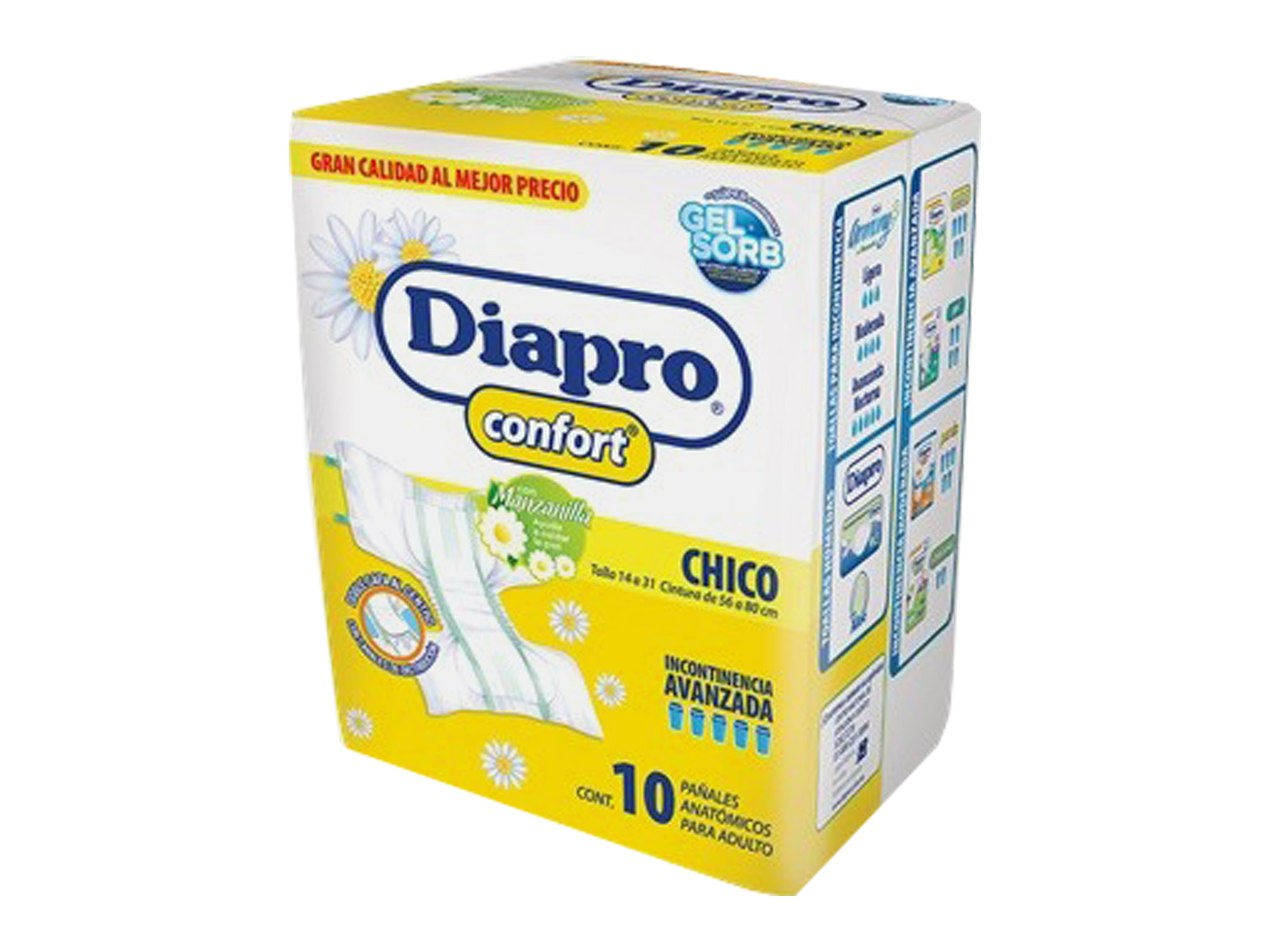 Diapro Confort Pañal Precio Con 10 Piezas En México y DF
