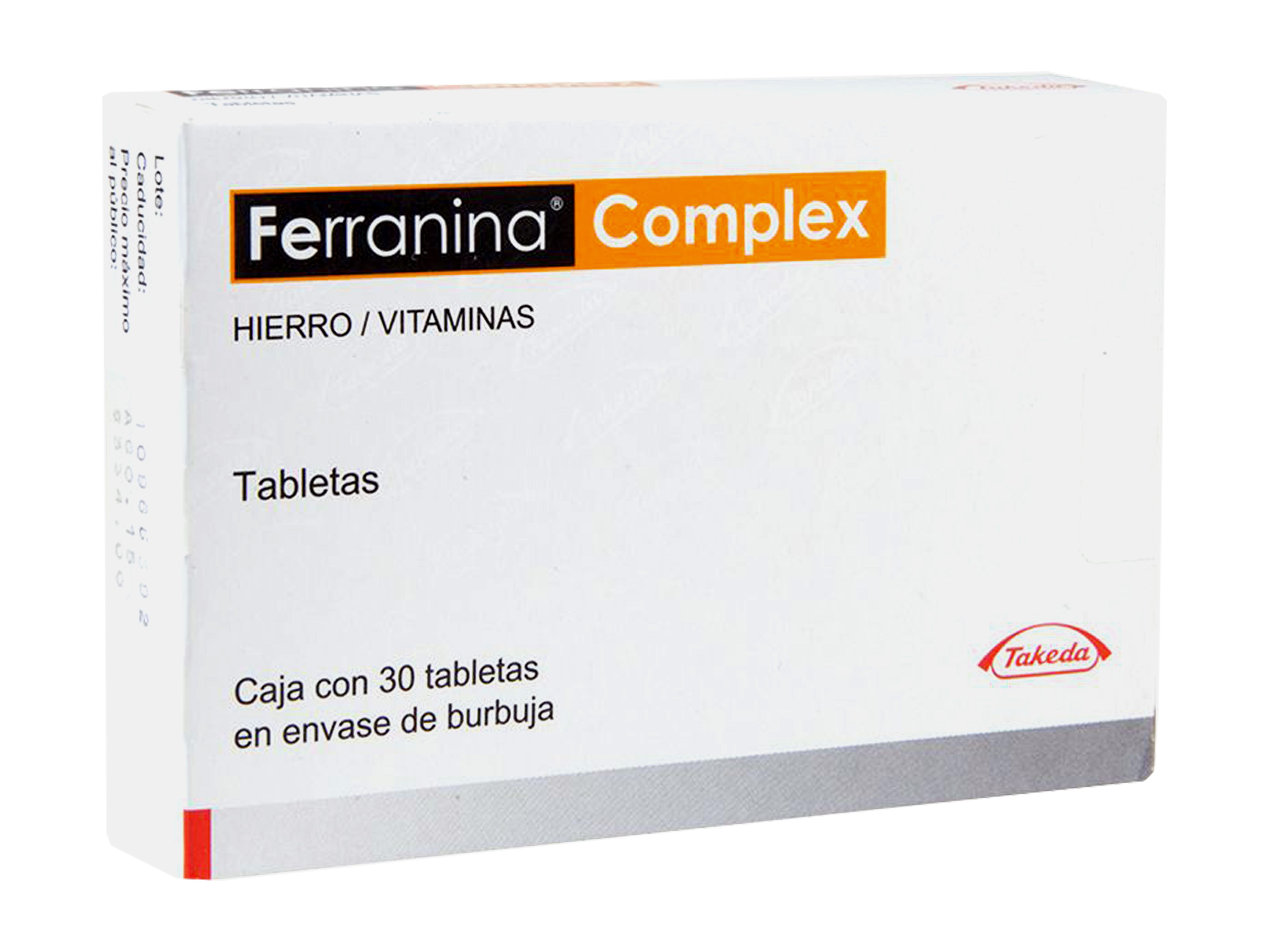 Precio Ferranina complex 30 tabletas | Farmalisto MX