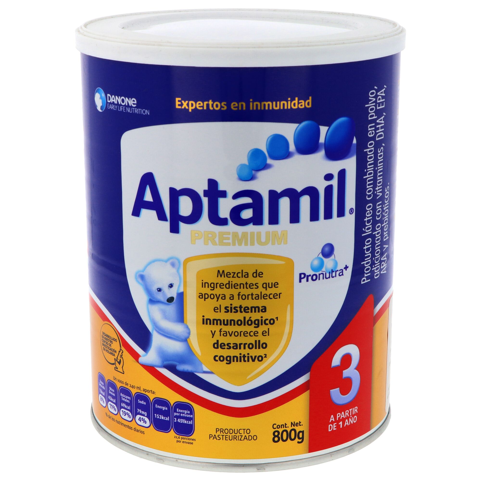 Precio Aptamil premium 3 +1 año lata con 800g | Farmalisto MX
