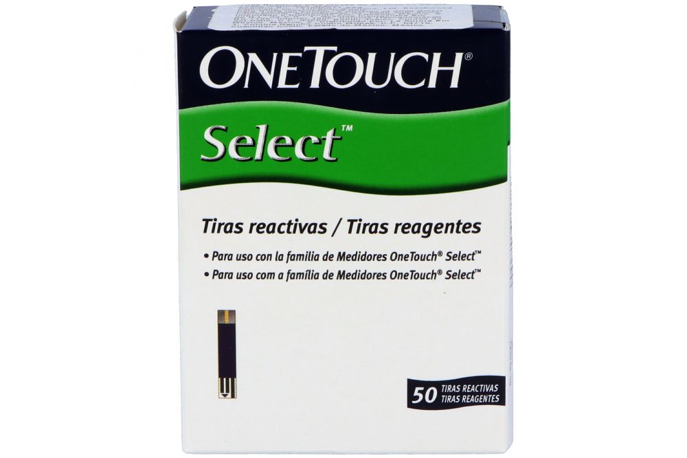 Precio OneTouch Select 50 tiras reactivas | Farmalisto MX