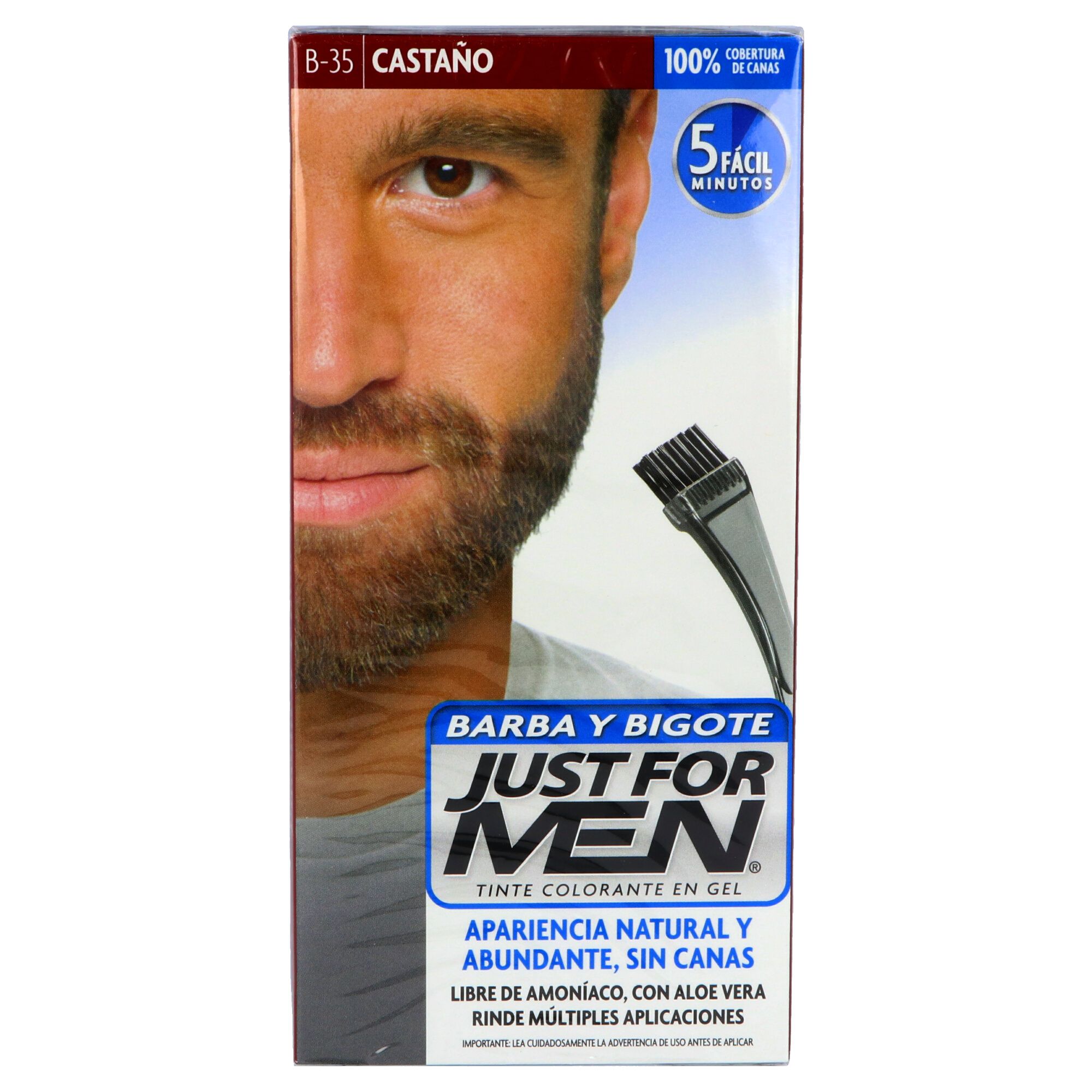 Precio Just For Men barba y bigote castaño b35 | Farmalisto MX
