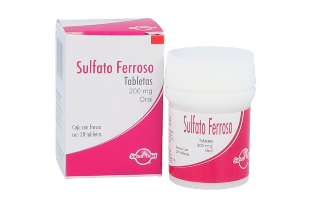 Precio Sulfato Ferroso 200 mg con 30 tabletas | Farmalisto MX