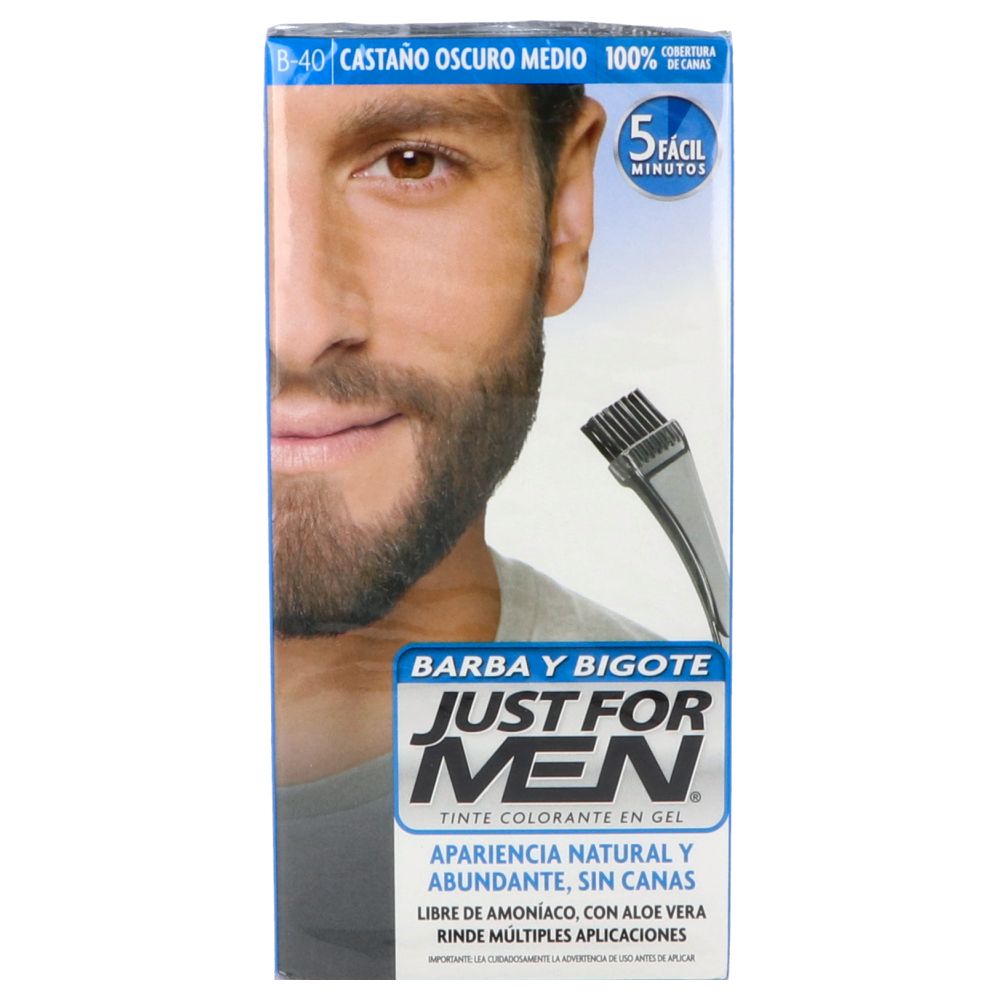 Tinte para barba en gel Just Form Men castaño | Farmalisto