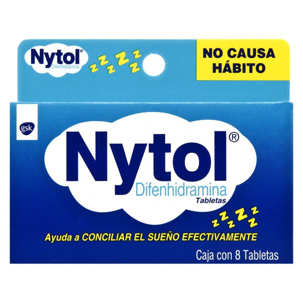 Nytol 50 mg Precio Caja Con 8 Tabletas En México y DF