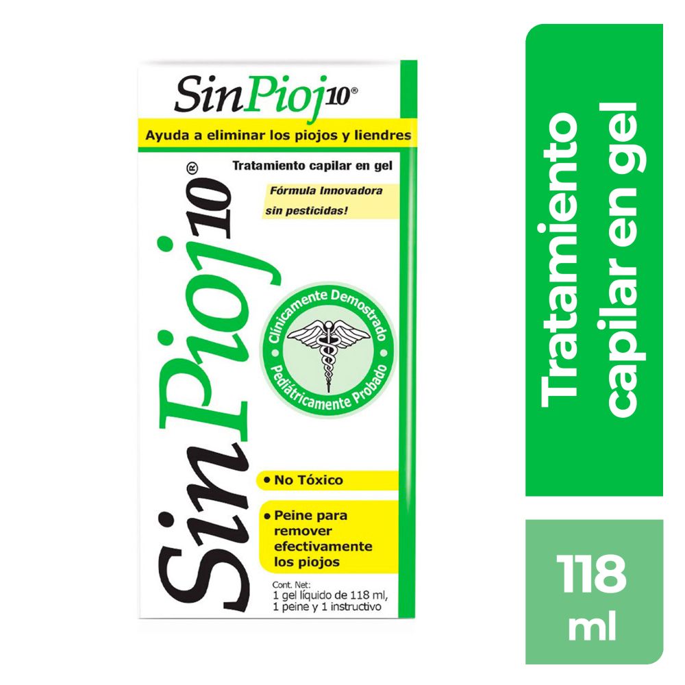 SinPioj 10 Gel de 118ml y peine - De venta en Farmalisto MX