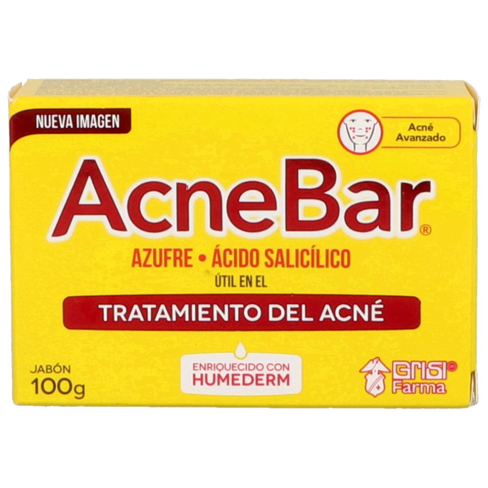 Precio Acnébar jabón barra de 100 g | Farmalisto MX