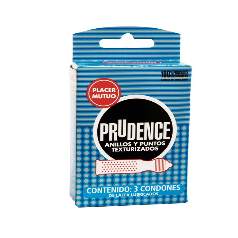 Condones Prudence Texturizados 3 Piezas | Farmalisto Mx