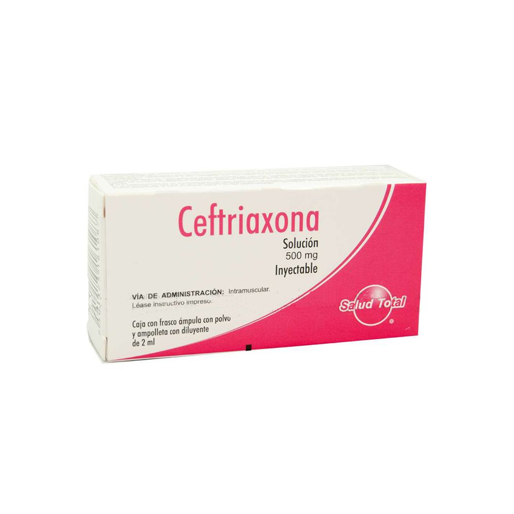 Precio Ceftriaxona solución inyectable 500 mg | Farmalisto MX