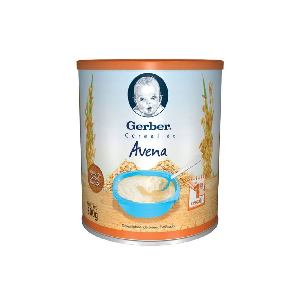 NESTLÉ - Gerber Cereal de Avena 1Era Etapa Lata Con 300 g - Alimentación  Bebé