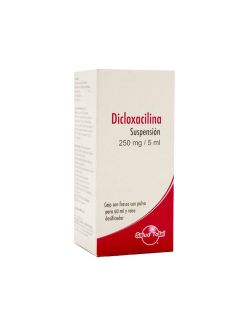 Dicloxacilina Suspension 250 mg / 5 mL caja con Frasco 60 mL -RX2