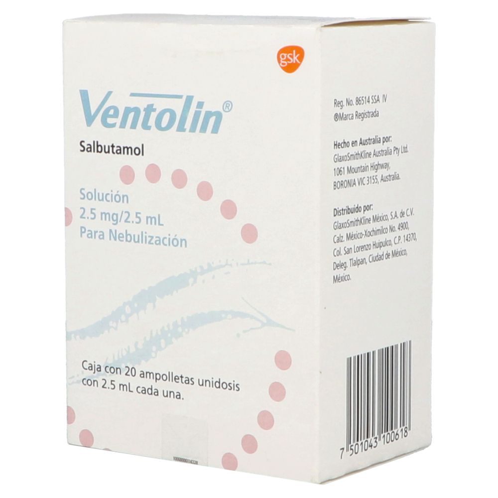 Salbutamol 2 5 mg | Farmalisto MX