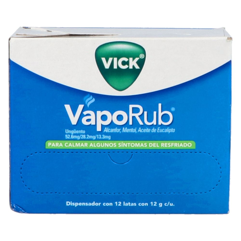 Precio Vick Vaporub ungüento 12 latas 12 g | Farmalisto MX
