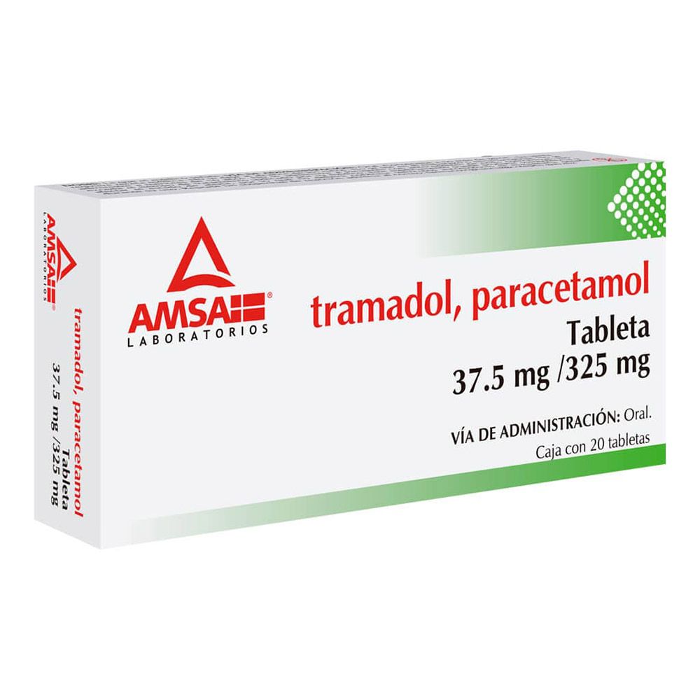 Precio Tramadol/Paracetamol 20 tabletas | Farmalisto MX