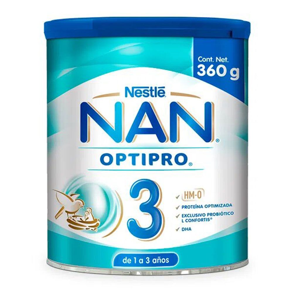 Precio Nan 3 Optipro fórmula con 360 g | Farmalisto MX