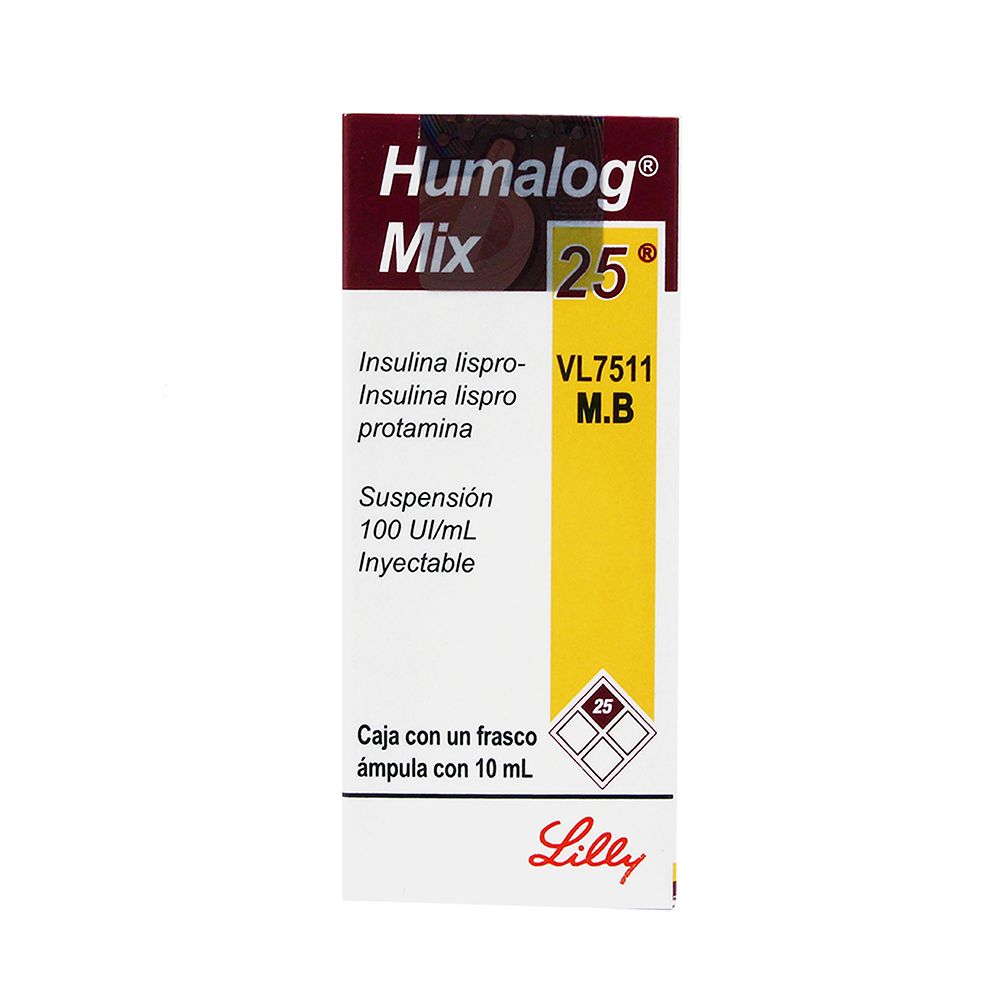 Precio Humalog Mix 25 inyectable 100 UI/ml 10 ml | Farmalisto MX