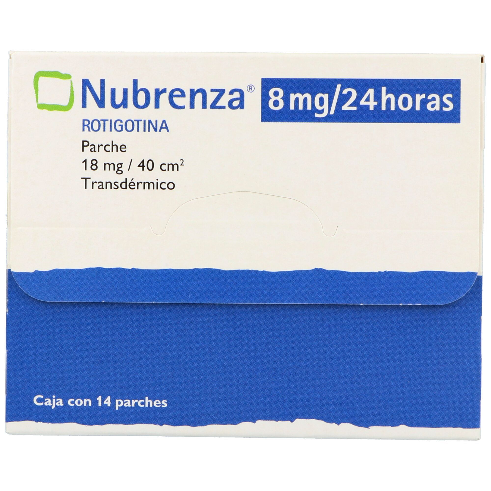 Precio Nubrenza 8 mg/24 h con 14 parches | Farmalisto MX