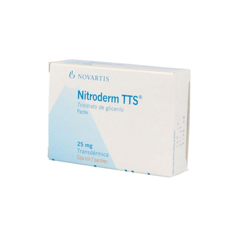 Precio Nitroderm TTS 25 mg/día con 7 parches | Farmalisto MX