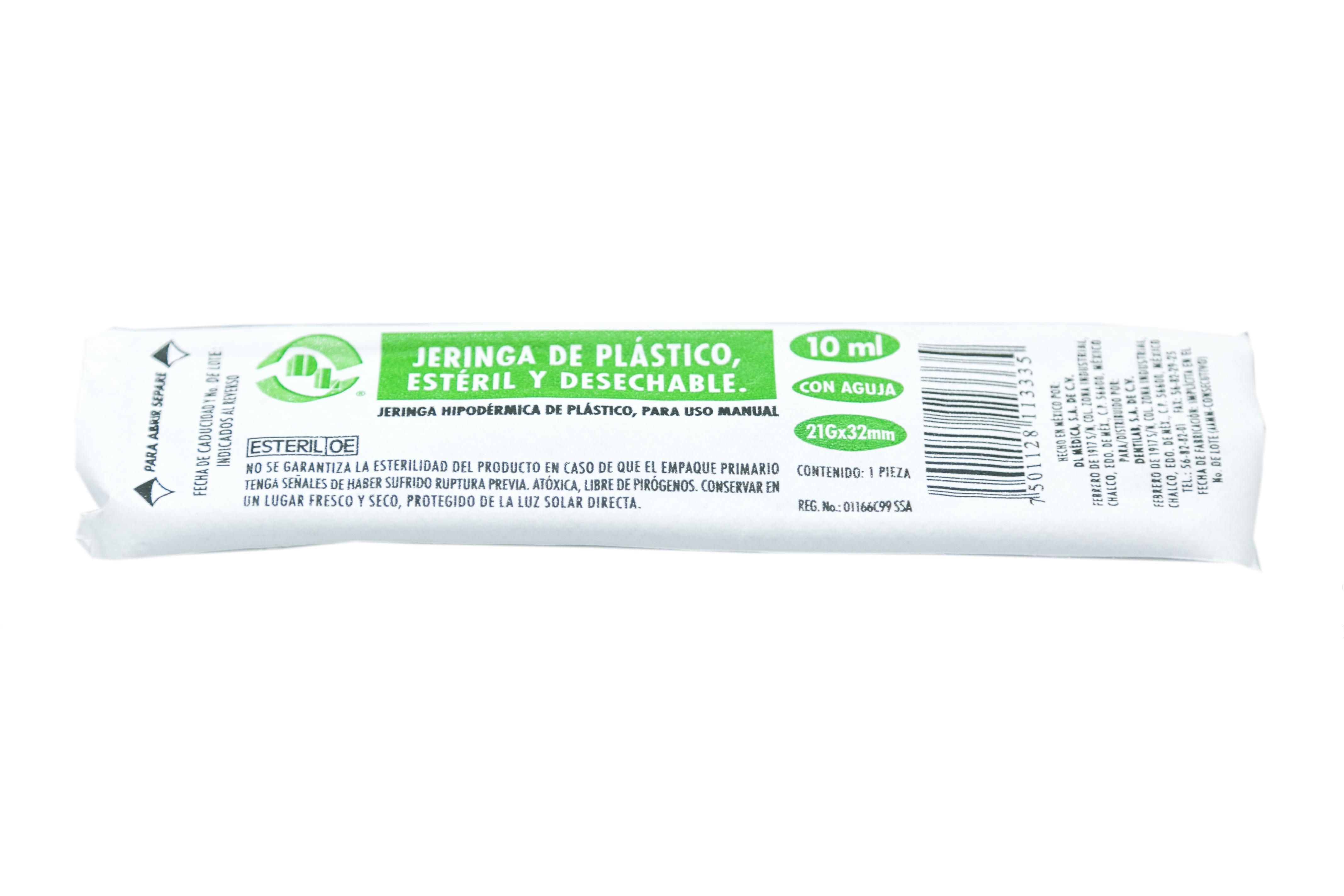 Precio Jeringa Desechable DL De 10 mL | Farmalisto MX