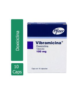 Vibramicina 100 mg Caja Con 10 Cápsulas RX2