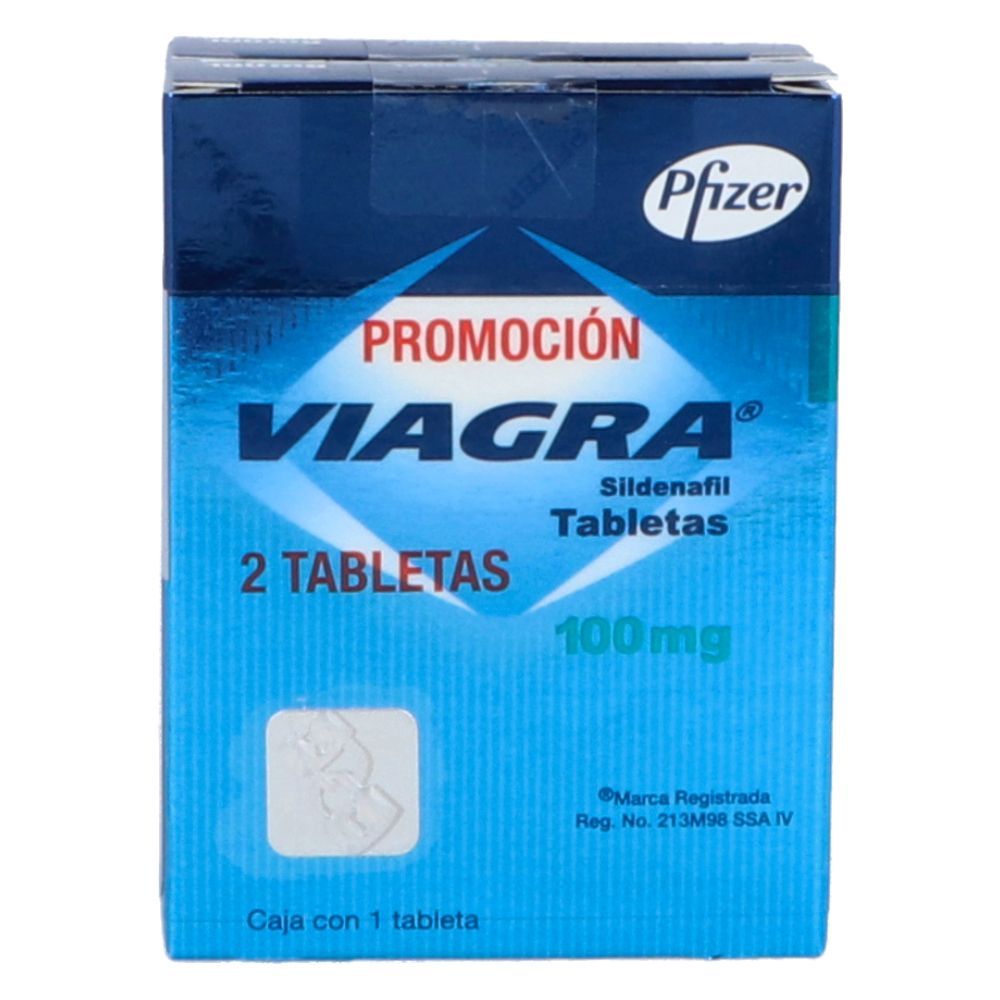 Precio Viagra Sildenafil 100 mg 2 tabletas | Farmalisto MX