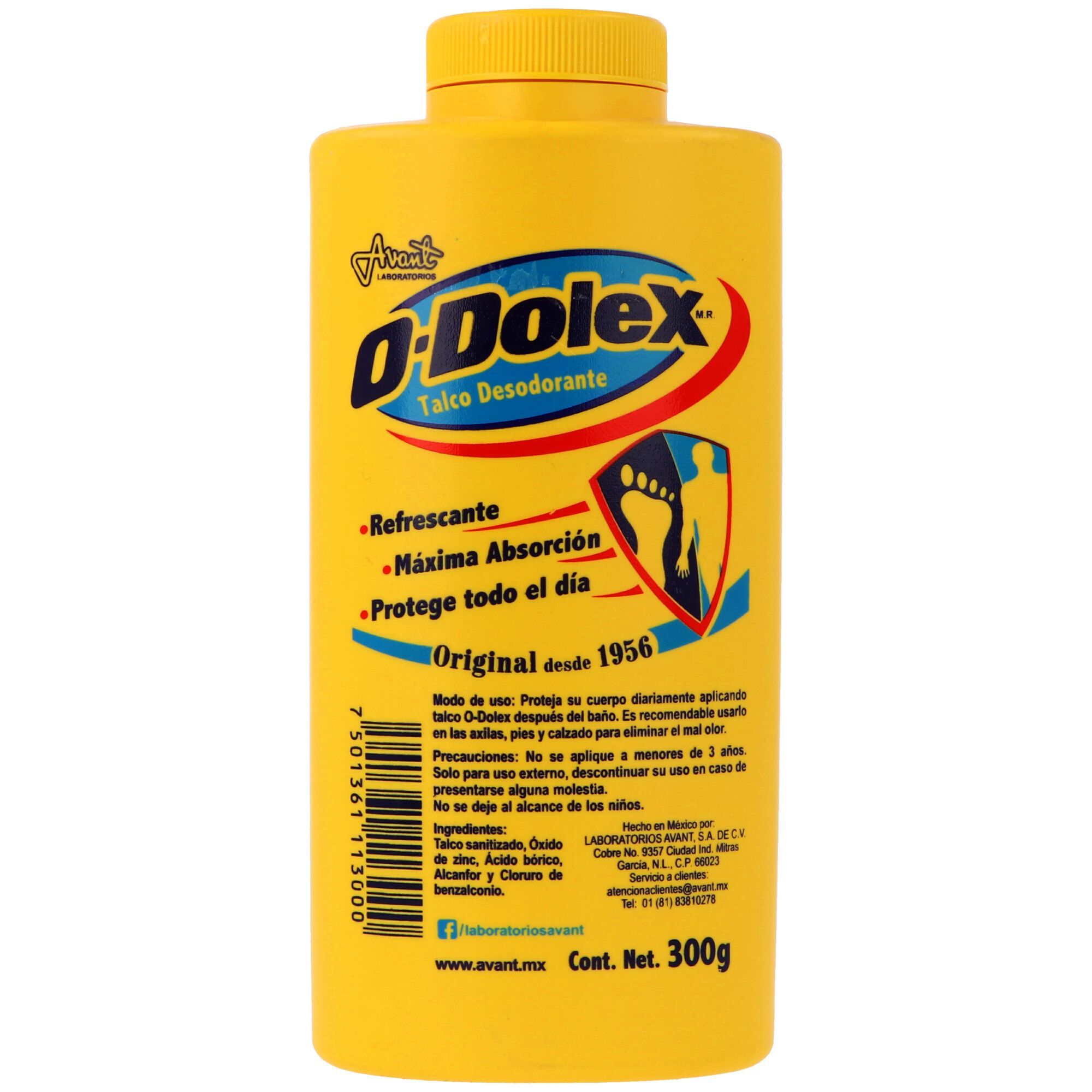 Precio Odolex con talco desodorante 300 g | Farmalisto MX