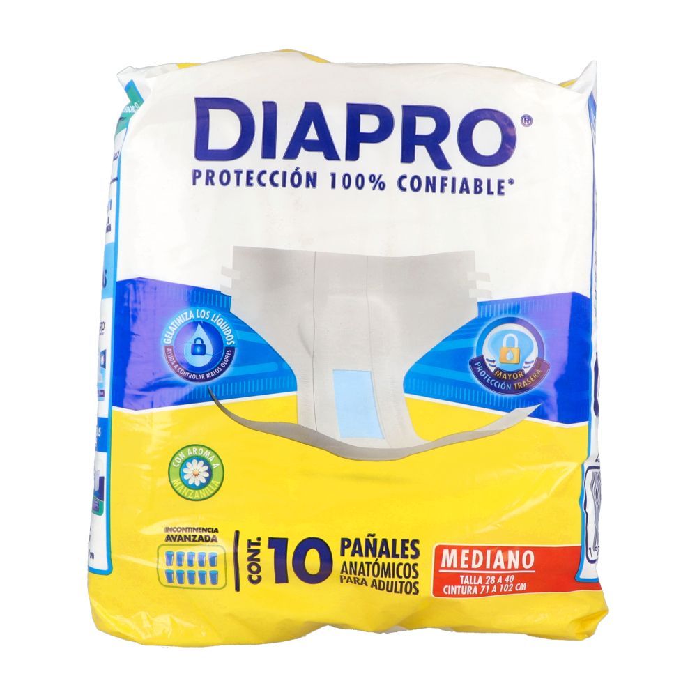 Precio Diapro confort talla M 31-46 10 pañales | Farmalisto MX