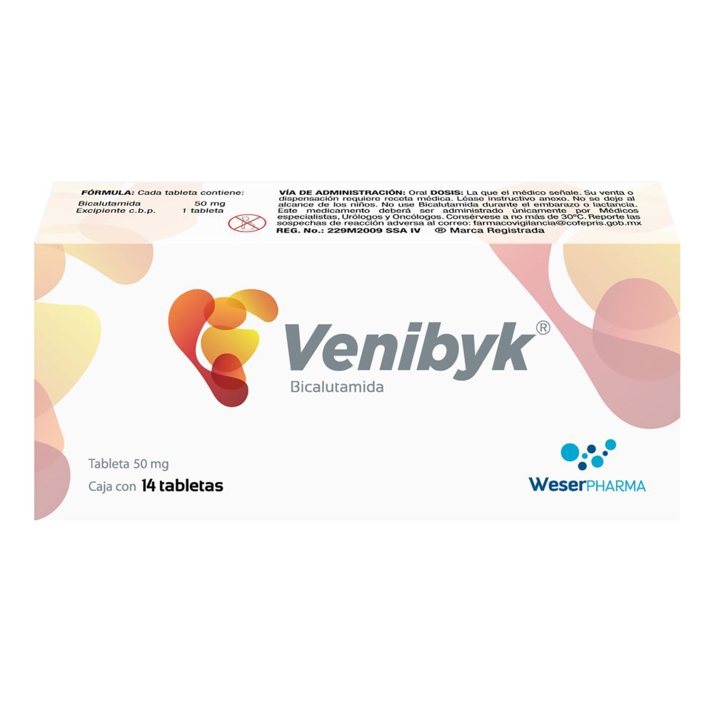 Precio Venibyk 50 mg con 14 tabletas | Farmalisto MX